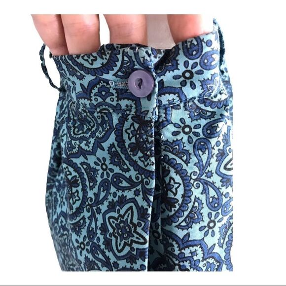 Vintage Paisley Geometric Bermuda Shorts Blue Size Small - Picture 8 of 11